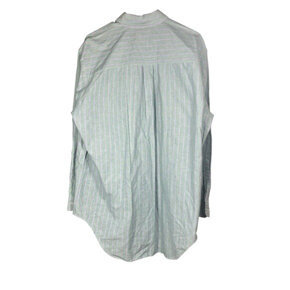 Vintage Abercrombie Fitch Shirt Mens Med Chambray Green The Big Shirt Button‎ - Picture 8 of 11